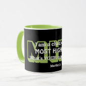 Mug Superpuissance LE DIEU LE PLUS HAUT Personnalisé B (Devant gauche)