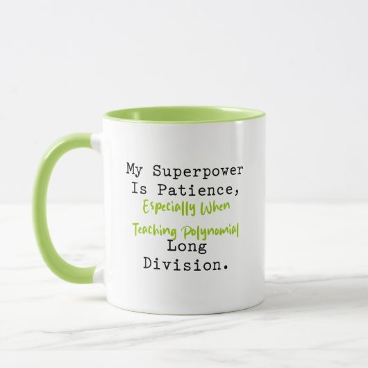 Mug Superpuissance Patience Division Longue Polynomial (Gauche)