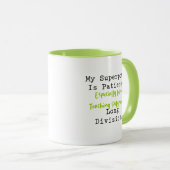 Mug Superpuissance Patience Division Longue Polynomial (Devant droit)