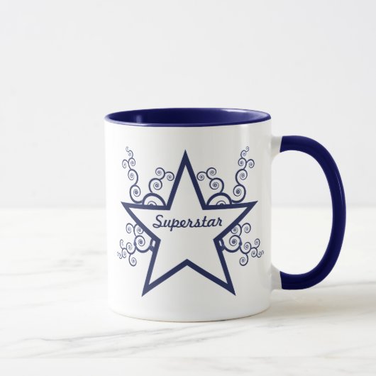 Mug Superstar Frottent Mug, Bleu foncé (Droite)
