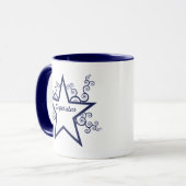 Mug Superstar Frottent Mug, Bleu foncé (Devant gauche)