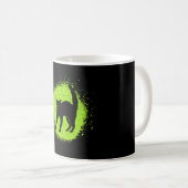 Mug Superstition du chat noir d'Halloween chats peureu (Devant droit)