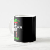 Mug Supervisor Elf Family Matching Group Funny Christm (Devant gauche)