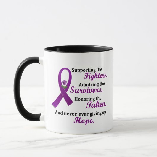 Mug Support Admire Honor 2 Pancreatic Cancer Alzheimer (Gauche)