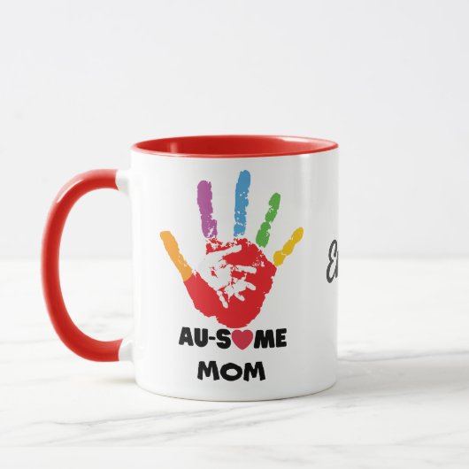 Mug Support autistique customisé pour tout membre de l (Gauche)