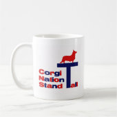Mug Support de nation de corgi grand (Gauche)