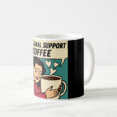 Mug Support Émotionnel Café - Confort Pop Art (Devant droit)