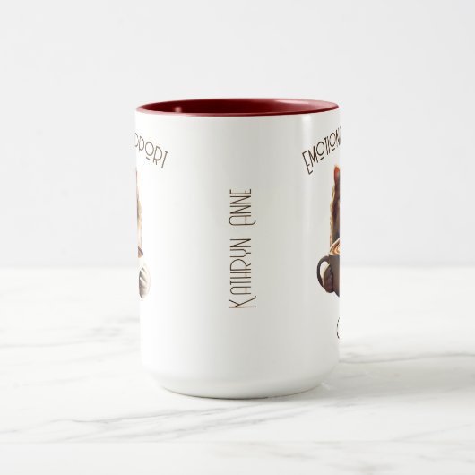 Mug Support Émotionnel Café Cute Kitty Latte (Centre)