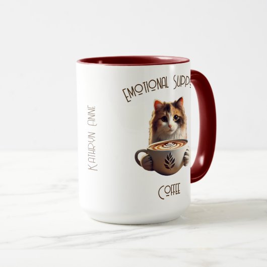Mug Support Émotionnel Café Cute Kitty Latte (Devant droit)