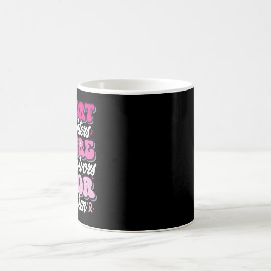 Mug Support en ruban rose Admirez la sensibilisation a (Centre)