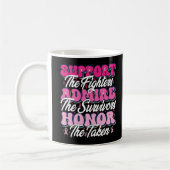 Mug Support en ruban rose Admirez la sensibilisation a (Gauche)
