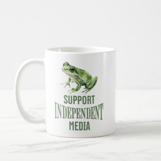 Mug Support Independent Media Frog Watercolor (Gauche)