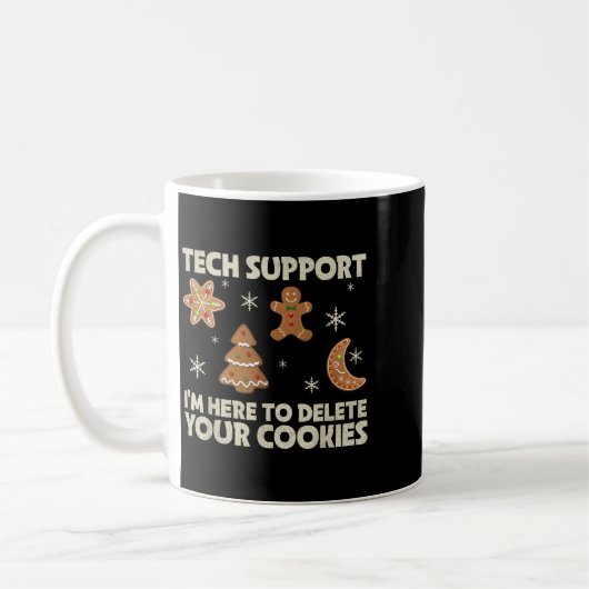 Mug Support Technique De Noël Ici Pour Supprimer Cooki (Gauche)