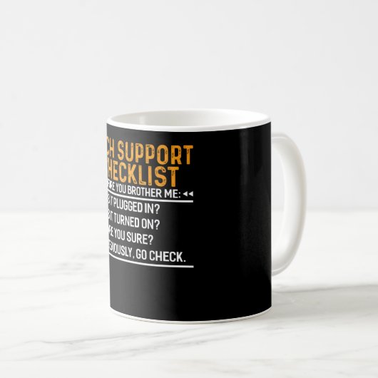 Mug Support technique Geek informatique Funny Techie G (Devant droit)