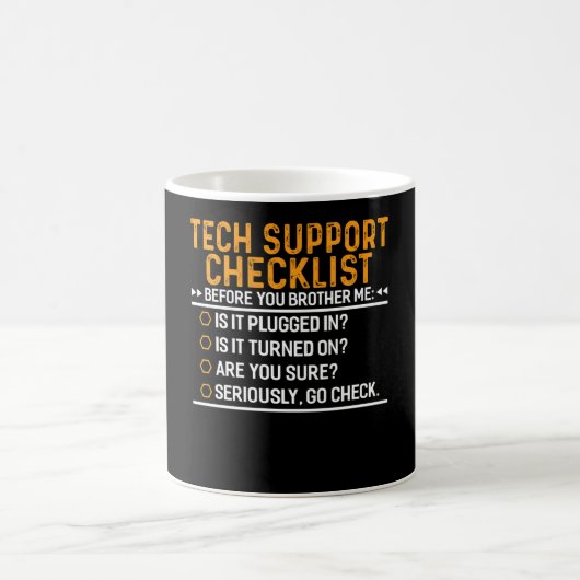 Mug Support technique Geek informatique Funny Techie G (Centre)