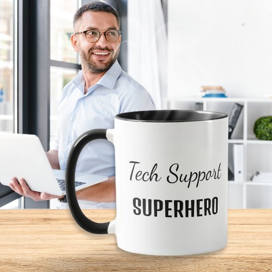 Mug Support technique Superhero Humour d'ordinateur Mo