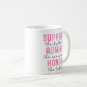 Mug Support The Fighters Breast Cancer Pink Ribbon (Devant droit)