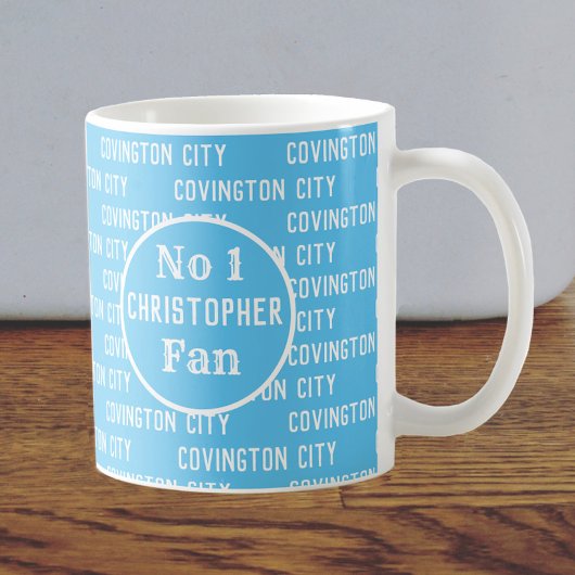 Mug Supporter de football Sky Blues ou partisan de foo