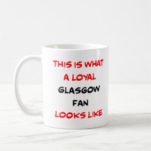 Mug supporter de Glasgow, loyal (Gauche)