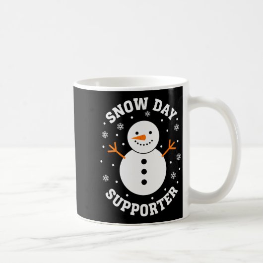 Mug Supporter de journée de neige de Noël Flocon de ne (Droite)