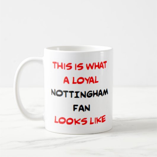 Mug supporter de Nottingham, loyal (Gauche)