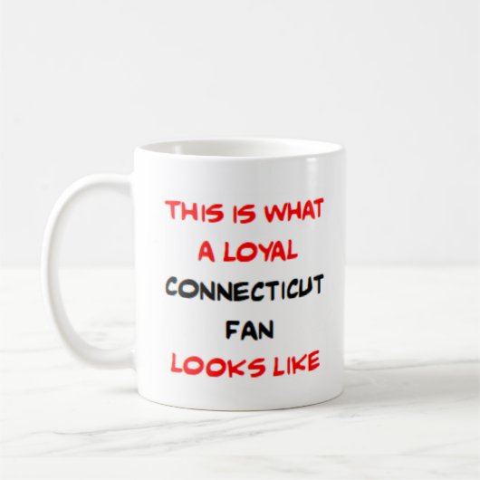 Mug supporter du Connecticut, loyal (Gauche)