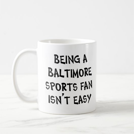Mug supporter sportif de baltimore, être (Gauche)