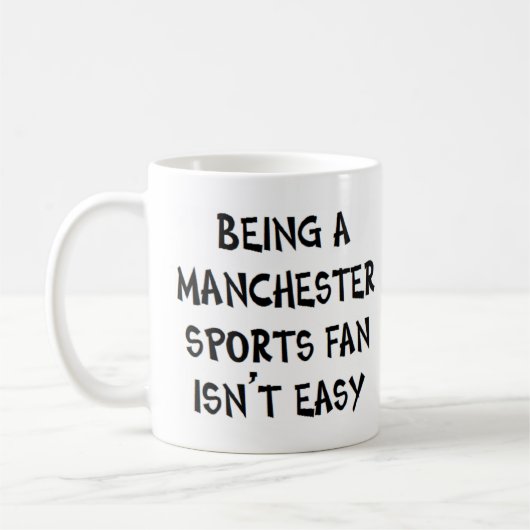 Mug supporter sportif de Manchester, étant (Gauche)