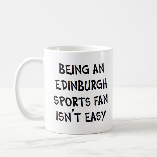 Mug supporter sportif d'Édimbourg, étant (Gauche)