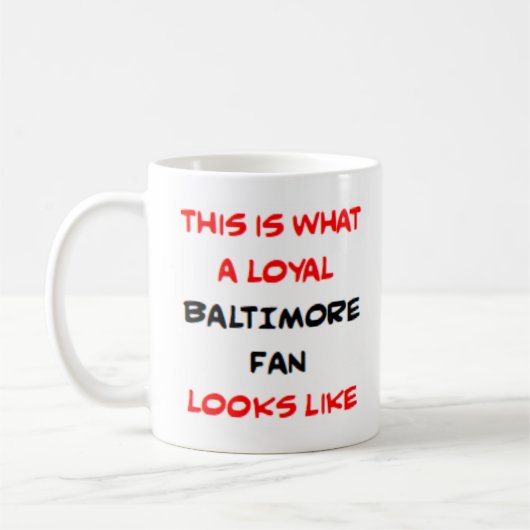 Mug supporteur de Baltimore, loyal (Gauche)