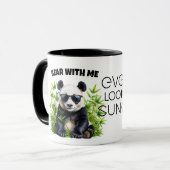 Mug Supportez-moi Lunettes de Panda Pun – ELGIS (Devant gauche)