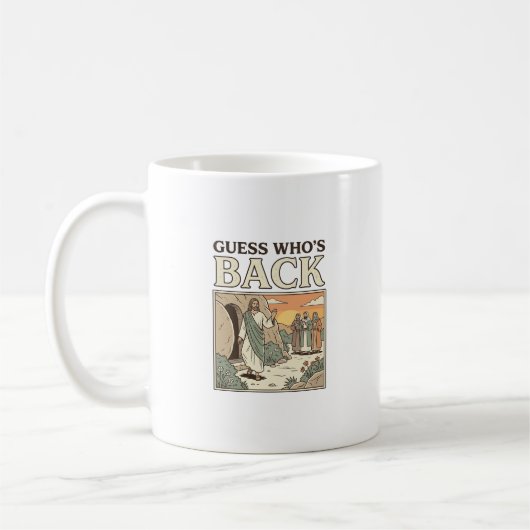 Mug Supposition de retour humour de résurrection desig (Gauche)