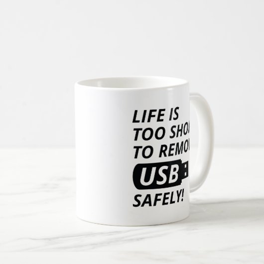 Mug Supprimer l'USB en toute sécurité (Devant droit)