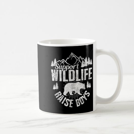 Mug Suprt Wildlife Raise Boys Mom Dad Wild One Funny G (Droite)