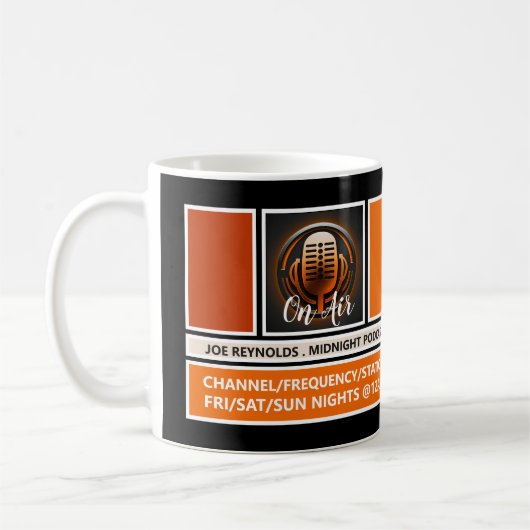 Mug Sur Air Podcaster, Retro Podcast Publicité (Gauche)