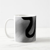 Mug Sur la grille : Abstrait gris, noir et blanc (Gauche)