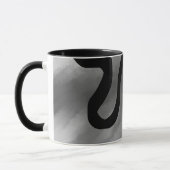 Mug Sur la grille : Abstrait noir et gris (Gauche)