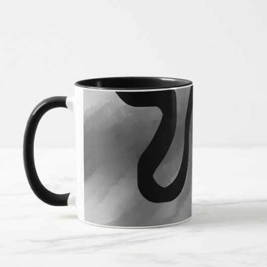Mug Sur la grille : Abstrait noir et gris (Gauche)
