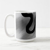 Mug Sur la grille : gris Abstrait, noir et blanc (Gauche)