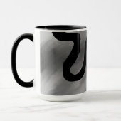 Mug Sur la grille : gris Abstrait, noir et blanc (Gauche)