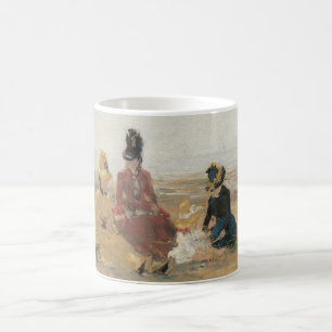 Mug Sur la plage Trouville 1887 par Eugene Boudin