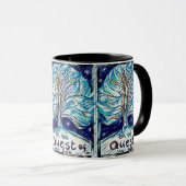 Mug Sur la quête de ma vie - Arbre - Étoiles (Devant droit)