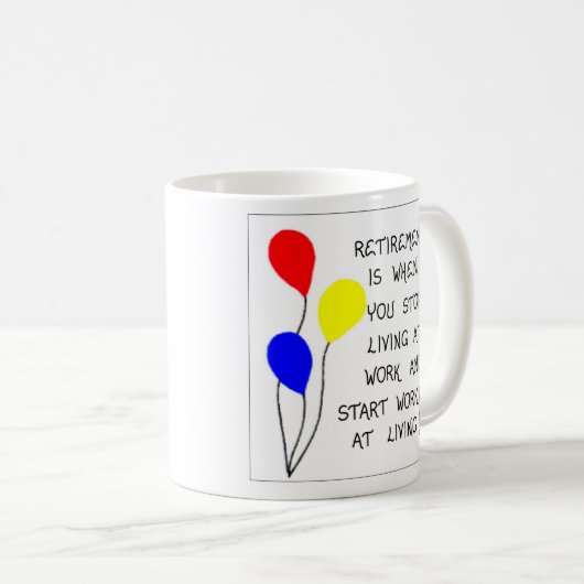 Mug sur la retraite (Devant droit)