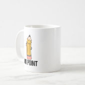 Mug Sur le jeu de crayon amusant Point (Devant gauche)