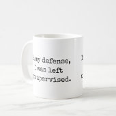 Mug Sur ma défensive, j'étais sans surveillance Citati (Devant gauche)