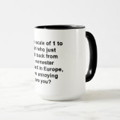 Mug Sur une échelle de 1 à... (Devant droit)