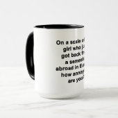 Mug Sur une échelle de 1 à... (Devant gauche)