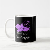Mug Surdose de tournesol violet de papillon (Gauche)