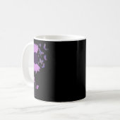 Mug Surdose de tournesol violet de papillon (Devant gauche)
