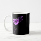 Mug Surdose de tournesol violet de papillon (Gauche)